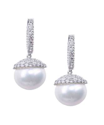 White Diamond Bali  With White Pearl Drop 4