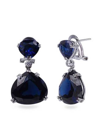 Blue Sapphire Inverted Pear Top With Pear  Blue Sapphire Drop 4