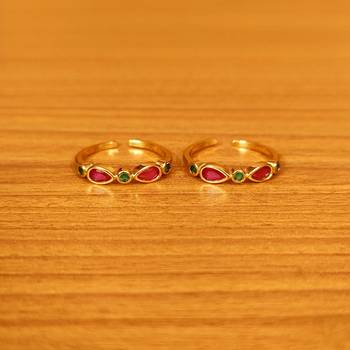 Multicolor toe-rings 1