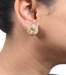 Yellow Bali Style Oval Yellow Sapphire With Diamonds
