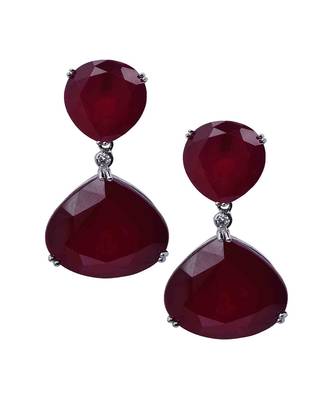 Red Inverted Ruby Top With Big Ruby Pear  Drop 4