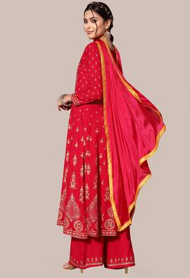 Pink sequins rayon salwar 2