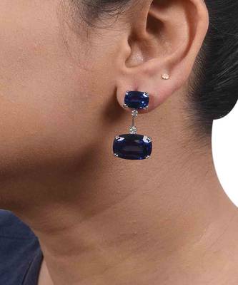 Blue Sapphire Oval Top With Oval Drop 1
