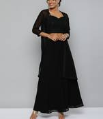 Black embroidered georgette salwar