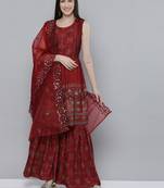 Maroon mirror silk salwar