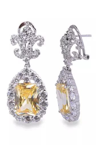 Yellow Victorian Top With Yellow Sapphire Drop