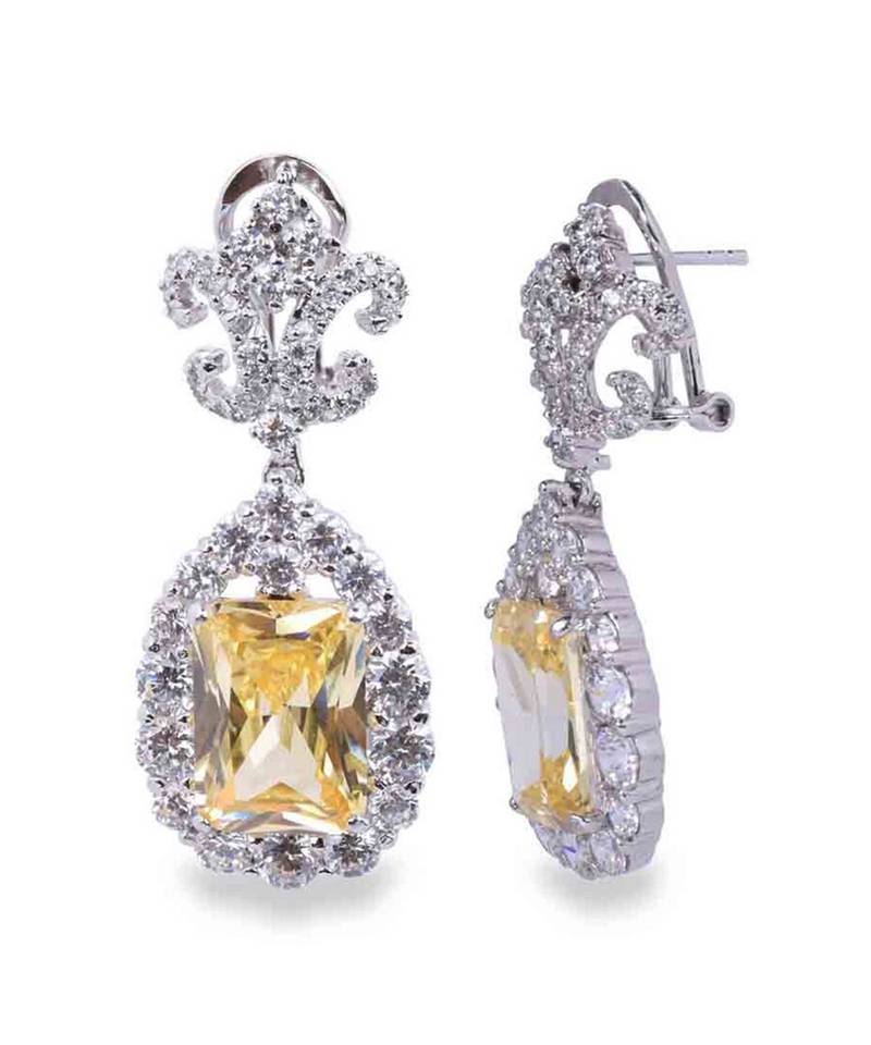 Yellow Victorian Top With Yellow Sapphire Drop