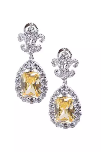 Yellow Victorian Top With Yellow Sapphire Drop