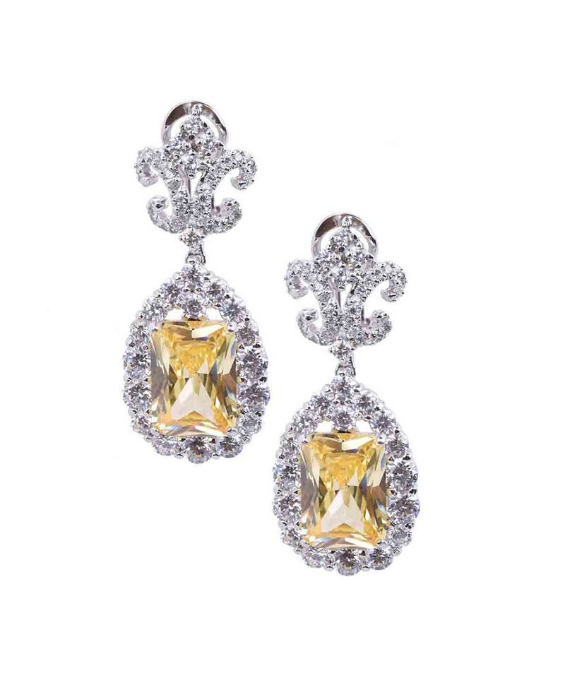 Yellow Victorian Top With Yellow Sapphire Drop