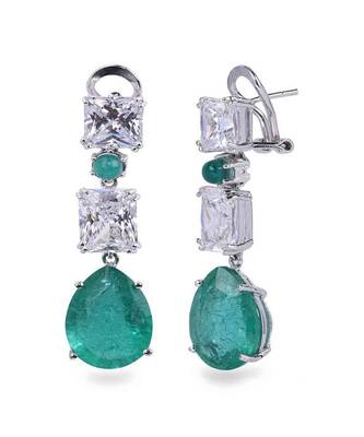 Green Emerald Cut Solitaire Diamonds With Emerald Pear Drop 4