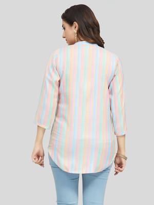 Multicolor woven rayon short-kurtis 2