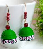 Green agate jhumkas