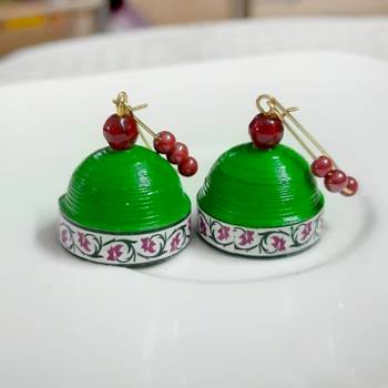 Green agate jhumkas 2