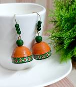 Brown agate jhumkas