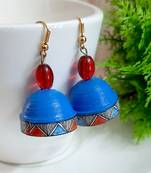 Blue agate jhumkas