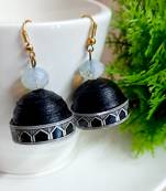 Black agate jhumkas