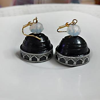 Black agate jhumkas 2