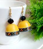 Yellow agate jhumkas