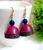 Purple agate jhumkas