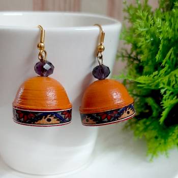 Brown agate jhumkas 1