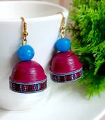 Purple agate jhumkas