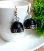 Black agate jhumkas