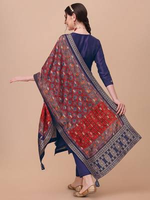 Blue printed viscose long-kurtis 2