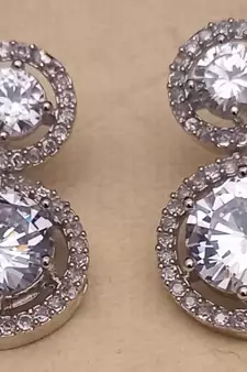 White earrings
