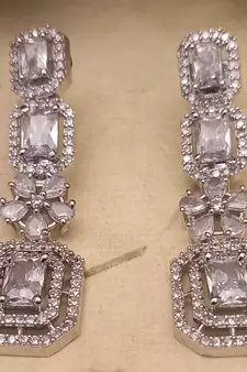 White earrings