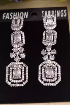 White earrings