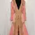 Peach Moroccan Kaftan Gown with Zari and Sequin Work 