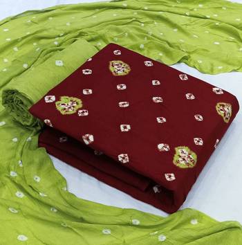 Maroon bandhej rayon salwar 1