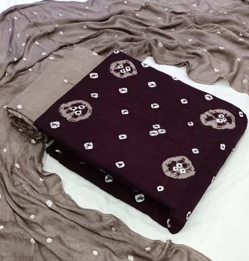 Wine bandhej rayon salwar 1