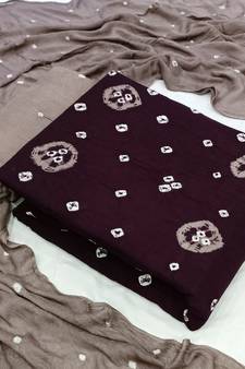 Wine bandhej rayon salwar