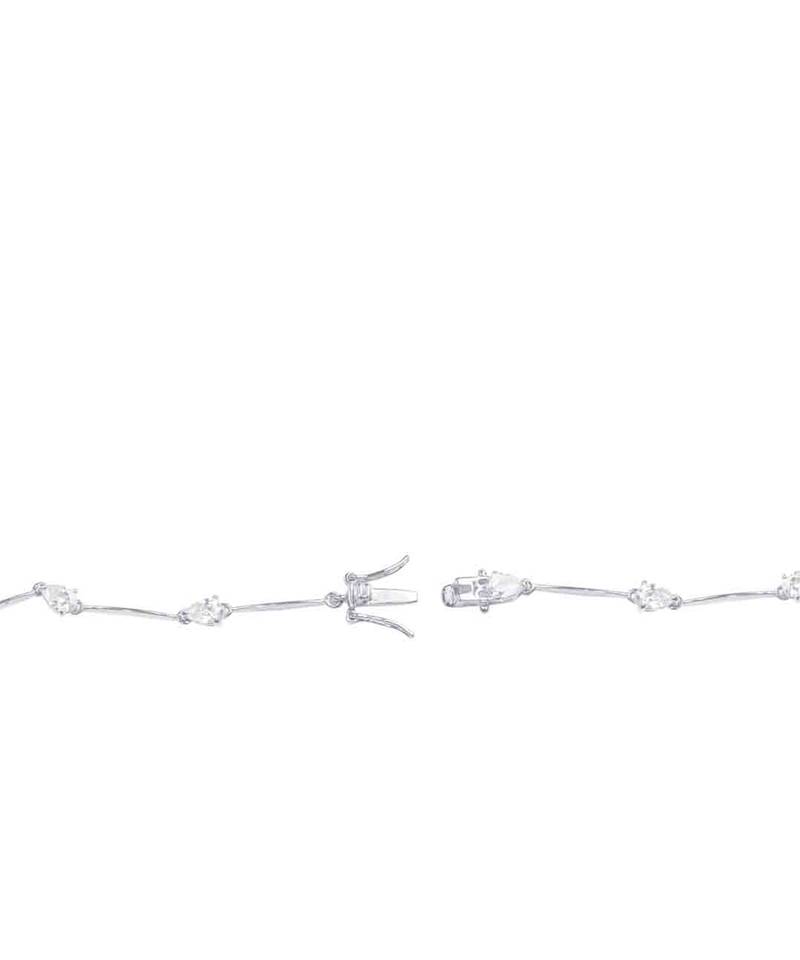 White Pear Solitaire Necklace  Apart  With Earrings