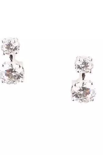White Indian Style Classic Solitaire Necklace With Earrings
