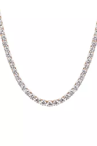 White Equal Solitaire Full Necklace With Earrings