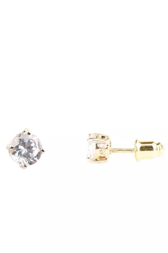 White Equal Solitaire Full Necklace With Earrings
