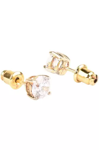 White Equal Solitaire Full Necklace With Earrings