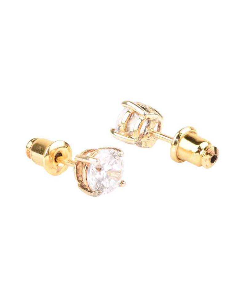 White Equal Solitaire Full Necklace With Earrings