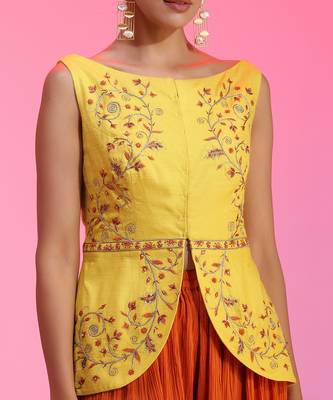Resham Work Yellow Orange Set 5