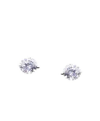 White 3 Solitaire Stone Attached Full Diamond Necklace With Earrings 6