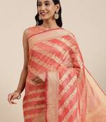 Geroo Jaipur Handwoven kota doria zari booties Saree