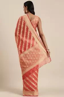   Handwoven kota doria zari booties Saree