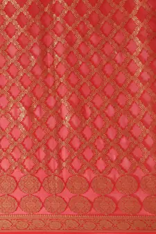 Red Georgette Zari Saree