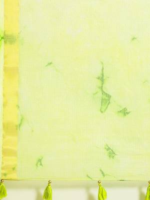   Hand Crafted Tie & Dye Kota Silk Saree With Hand Block Print Unstitched Blouse 4