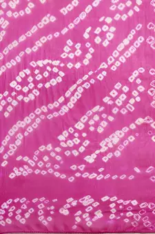   Black Hand Dyed Bandhani Silk Saree with Blouse   Elegant and Timeless