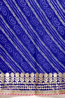   Blue Georgette Bandhani Saree 