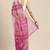 Geroo Jaipur Pink Shibori Organza Saree by Geroo Jaipur - Elegant and Stylish