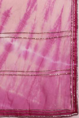   Pink Shibori Organza Saree by     Elegant and Stylish 4